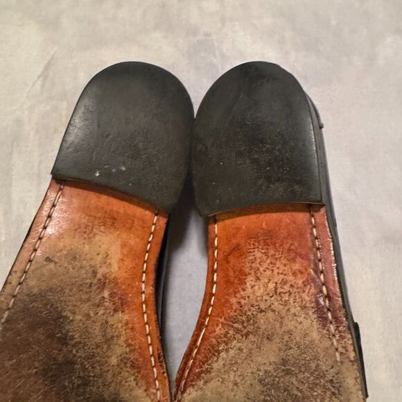 Allen Edmonds MAXFIELD Men's Leather Tassel Loafers 9.5 D Black dress shoes - Picture 6 of 7